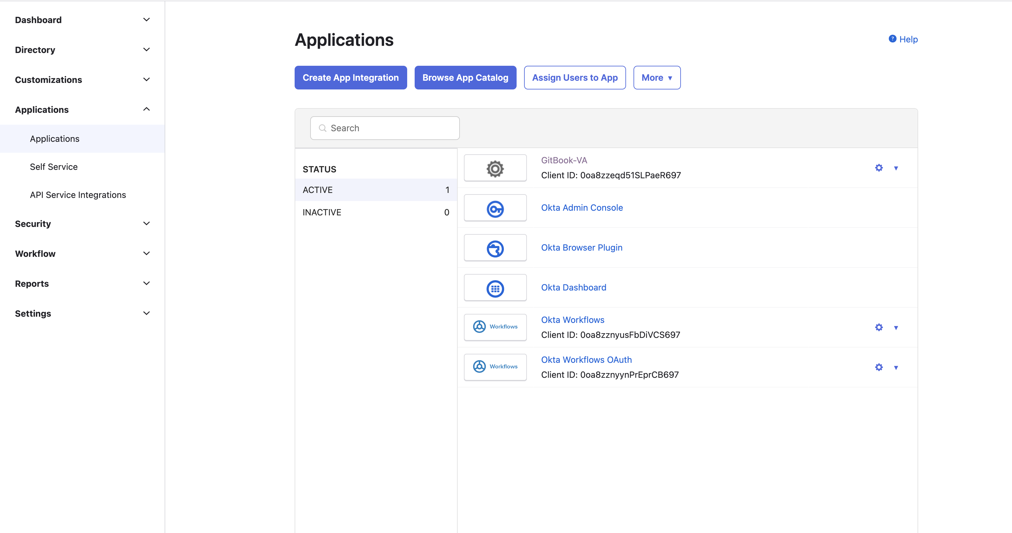 An Okta screenshot showing the create app integration screen