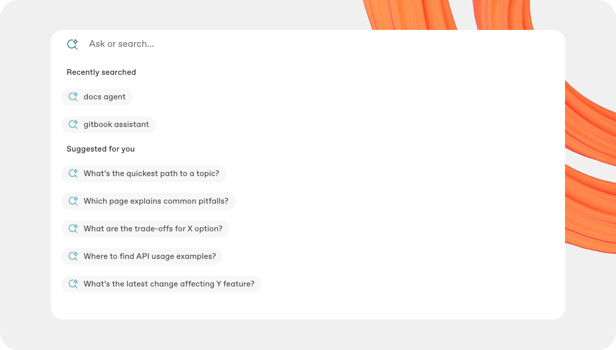 A GitBook screenshot showing the search bar